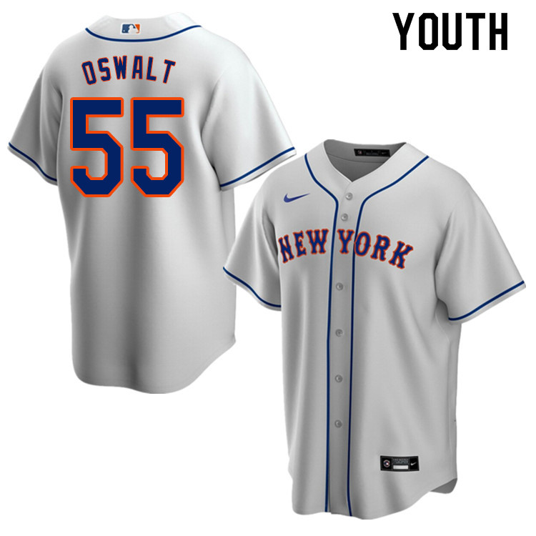 Nike Youth #55 Corey Oswalt New York Mets Baseball Jerseys Sale-Gray